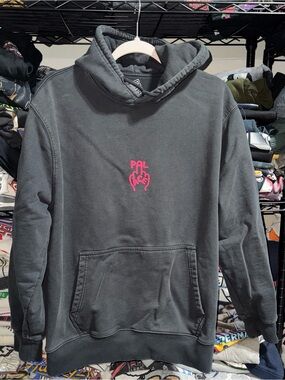 Palace Middle Finger Puff Print Black Hoodie Size Large
